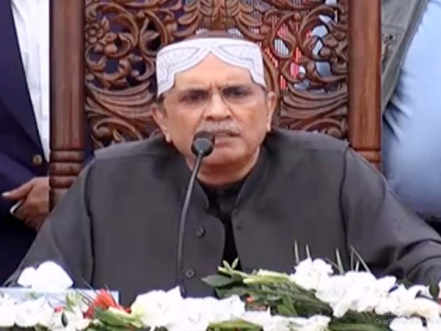 former president asif ali zardari addresses to media at sindh district ghothki on tuesday 7 november 2023 screengrab from ppp s x handle