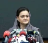 pml n leader marriyum aurangzeb addresses to media in lahore on 19 november 2023 sunday screengrab