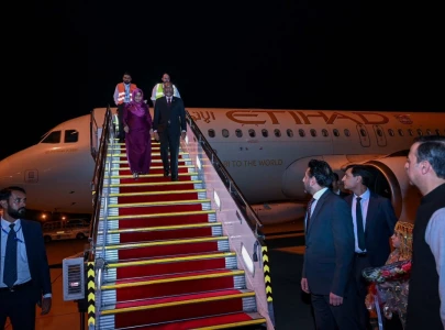maldives president lands in pakistan for three day state visit