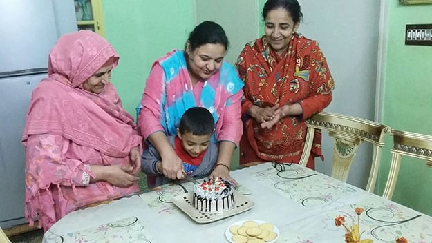 Obaid during his fifth birthday on August, 2016.