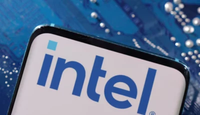 a smartphone with an intel logo displayed is placed on a computer motherboard in this illustration source reuters