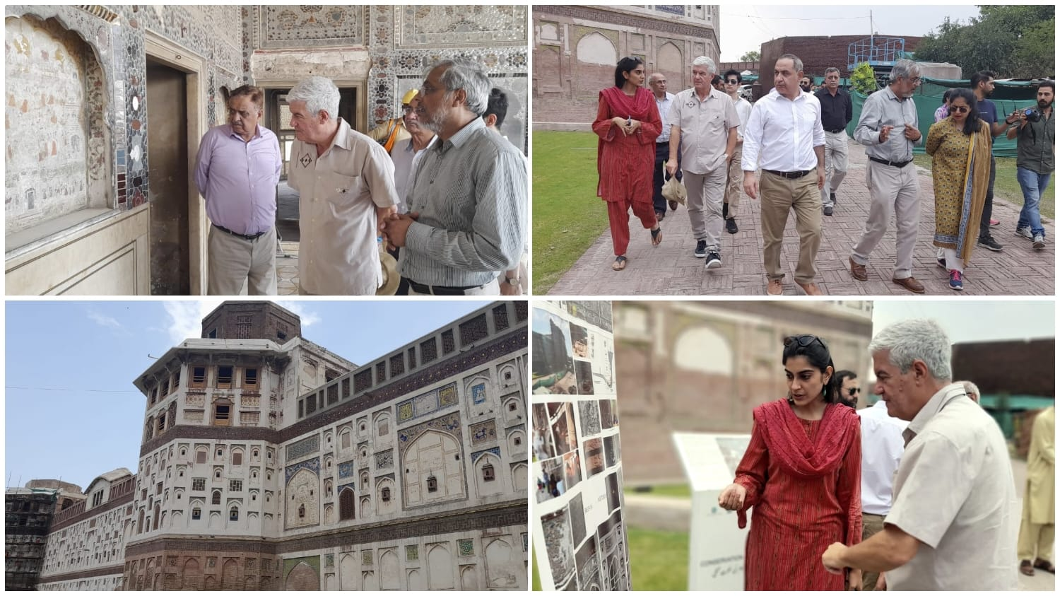 The Ambassador of Portugal to Pakistan, Fredrico Silva, visited the Shahi Fort. PHOTO: EXPRESS