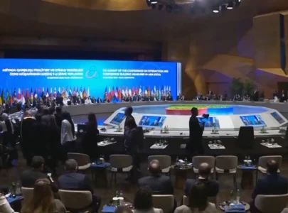 pakistan others walk out as israeli president speaks at cica summit in azerbaijan