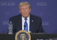 us president donald trump talking to audience in memphis on march 23 2026 at the event on dhs funding event photo screen grab