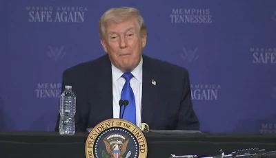 us president donald trump talking to audience in memphis on march 23 2026 at the event on dhs funding event photo screen grab