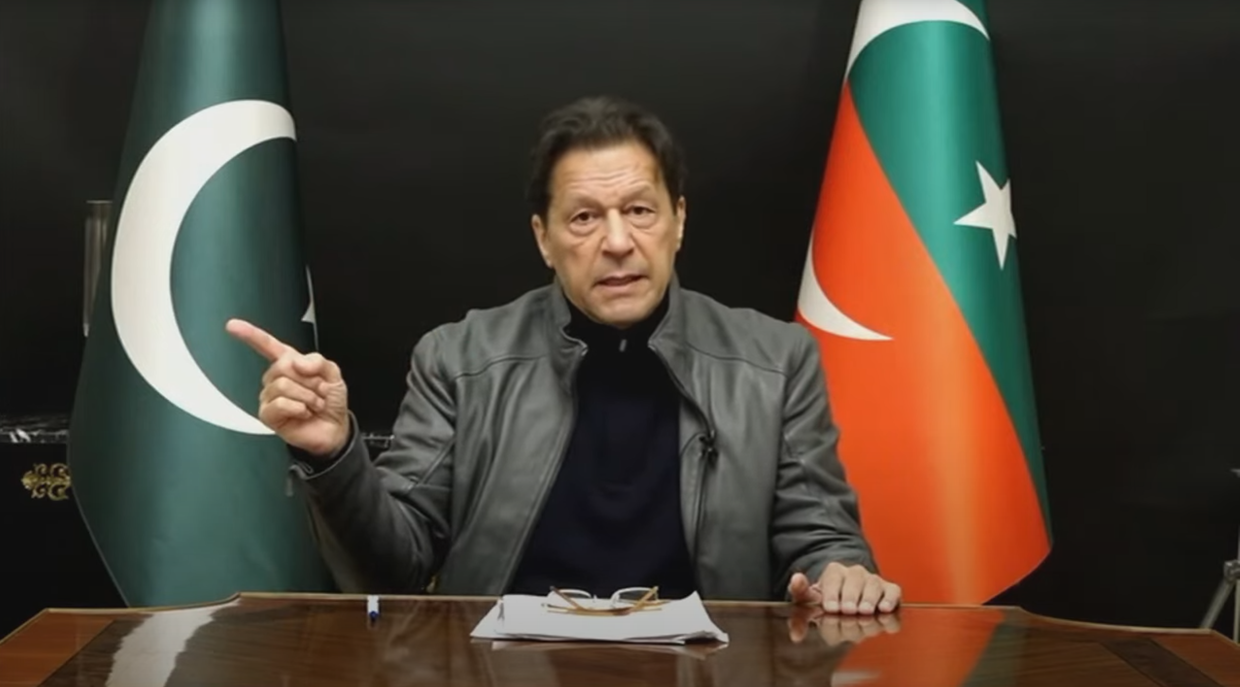 former prime minister imran khan addressing a press conference in lahore on january 25 2023 screengrab