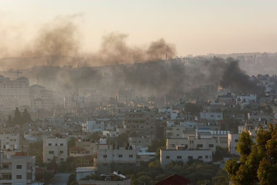 smoke rises amid an israeli military operation in jenin in the israeli occupied west bank july 4 2023 photo reuters