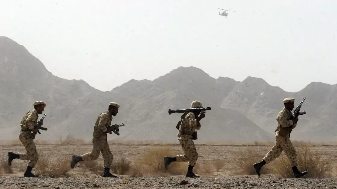 iranian soldiers participate in military manoeuvres at sistan baluchistan province some 50 kms east of city of zahedan near the pakistani border 19 august 2006 photo file afp iranian soldiers participate in military manoeuvres at sistan baluchistan province some 50 kms east of city of zahedan near the pakistani border 19 august 2006 photo file afp