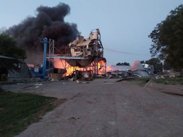 a view shows a grain warehouse destroyed by a russian missile strike amid russia s attack on ukraine at a compound of an agricultural company in odesa region ukraine july 21 2023 photo reuters a view shows a grain warehouse destroyed by a russian missile strike amid russia s attack on ukraine at a compound of an agricultural company in odesa region ukraine july 21 2023 photo reuters