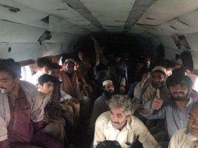 army helicopters rescue stranded families in swat