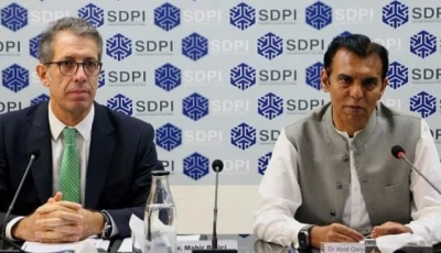 imf pakistan s representative mahir binici left at the sustainable development policy institute in islamabad on july 13 2025 photo app
