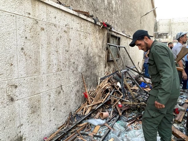 a member of the syrian security force inspects the damage after a blast rocked church in damascus syria on june 22 2025 photo reuters a member of the syrian security force inspects the damage after a blast rocked church in damascus syria on june 22 2025 photo reuters