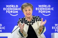 international monetary fund imf managing director kristalina georgieva gestures as she speaks during the final day of the world economic forum wef annual meeting in davos on january 23 2026 photo afp