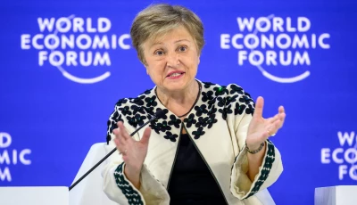 international monetary fund imf managing director kristalina georgieva gestures as she speaks during the final day of the world economic forum wef annual meeting in davos on january 23 2026 photo afp