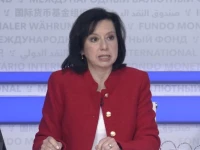 imf communications director julie kozack addressing a press briefing on thursday photo screengrab