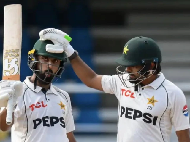 abdullah shafique 107 and babar azam 86 guide pakistan to 266 2 at stumps photo afp file abdullah shafique 107 and babar azam 86 guide pakistan to 266 2 at stumps photo afp file
