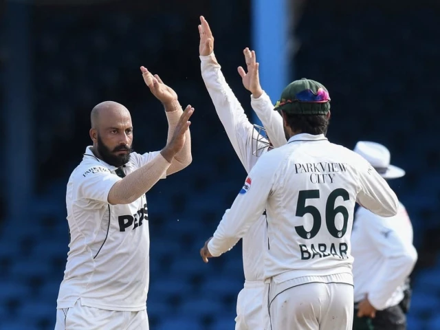 off spinner sajid khan took four wickets to help pakistan move towards victory in the second test photo pcb off spinner sajid khan took four wickets to help pakistan move towards victory in the second test photo pcb