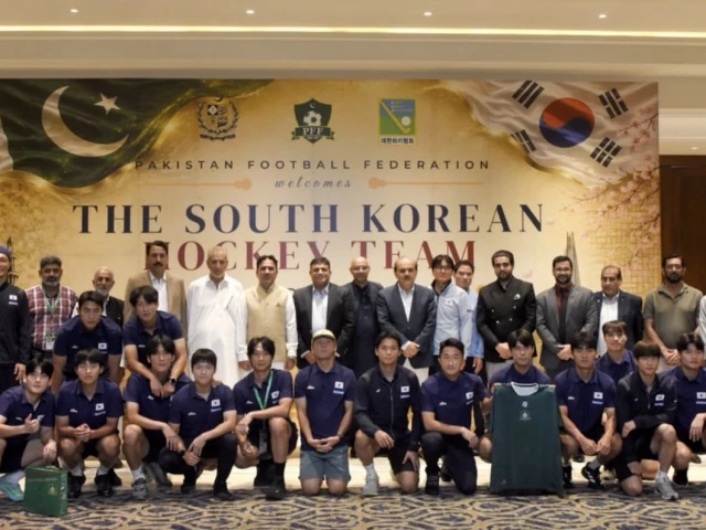 the pakistan football federation pff hosted a luncheon on wednesday in honour of the south korea national hockey team photo pff the pakistan football federation pff hosted a luncheon on wednesday in honour of the south korea national hockey team photo pff