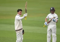 dan lawrence takes the applause after reaching hiscentury photo surrey ccc