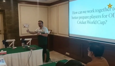 mike hesson begins pakistan s world cup planning with champions cup coaches in multan
