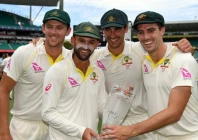 australia s long time bowling attack of from left josh hazlewood nathan lyon mitchell starc and pat cummins are reunited for the bangladesh series photo afp