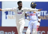 india s manav suthar l celebrates after taking the wicket of sri lanka s prabath jayasuriya during the fifth day of the first test cricket match between sri lanka and india at the galle international stadium in galle on august 19 2026 photo afp