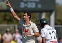 mitchell starc claimed his 10th wicket of the match photo afp