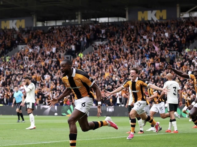 semi ajayi of hull city celebrates scoring his team s first goal during the premier league 2026 27 match between hull city and manchester united photo afp semi ajayi of hull city celebrates scoring his team s first goal during the premier league 2026 27 match between hull city and manchester united photo afp