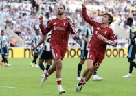 liverpool midfielder dominik szoboszlai celebrates after scoring against newcastle photo afp
