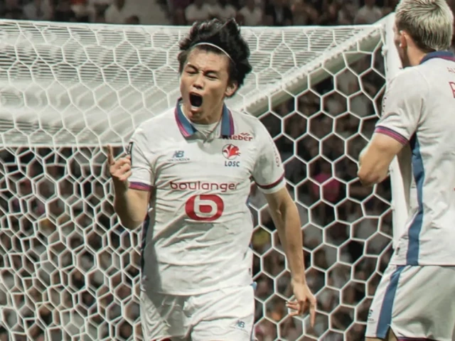 Ueda fires Lille top of Ligue 1 on debut