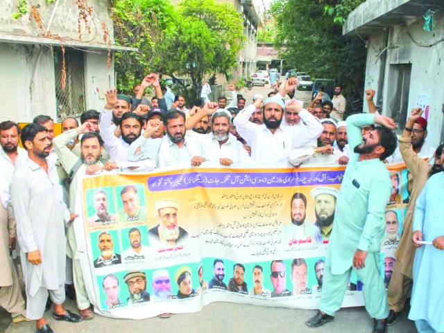 class iv government employees protest in khyber pakhtunkhwa photo express