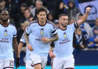 aston villa midfielder john mcginn r celebrates after scoring against club brugge photo afp aston villa midfielder john mcginn r celebrates after scoring against club brugge photo afp
