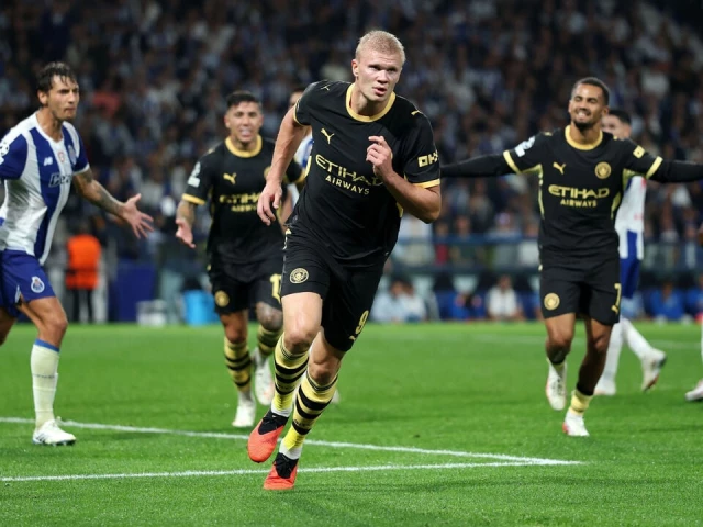 erling haaland scored twice as manchester city began their champions league campaign photo afp erling haaland scored twice as manchester city began their champions league campaign photo afp