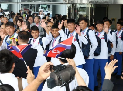 north koreans land in japan for asian games north koreans land in japan for asian games