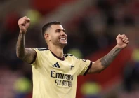 bruno guimaraes scored his first goal for arsenal photo afp