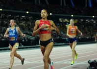 audrey werro crosses the line to win the women s 800m final photo reuters