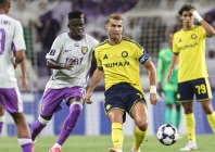 abdoul karim traore and cristiano ronaldo fight for the ball during the afc champions league elite acl football match between al ain and al nassr on september 15 2026 photo afp
