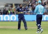 sri lanka captain kusal mendis celebrates his century during the second odi against england at headingley photo afp
