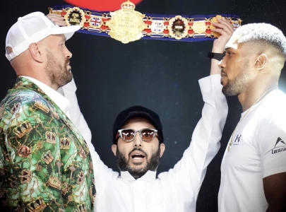 fury joshua kick off battle of britain in good spirits fury joshua kick off battle of britain in good spirits
