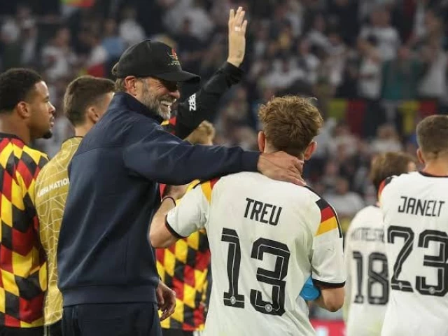 germany coach jurgen klopp centre celebrates with his players including defender philipp treu after the uefa nations league group a2 match between germany and serbia in munich photo afp germany coach jurgen klopp centre celebrates with his players including defender philipp treu after the uefa nations league group a2 match between germany and serbia in munich photo afp