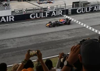 red bull racing s dutch driver max verstappen crosses the finish line to win the formula one bahrain grand prix in sepang on october 4 2026 photo afp