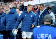 cristiano ronaldo walks out on portugal after being left on the bench photo afp