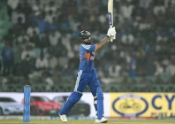 india captain shreyas iyer swings toward his century against west indies photo afp