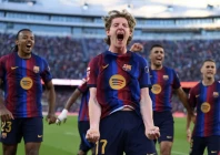 anthony gordon scored his first competitive goal for barcelona photo afp