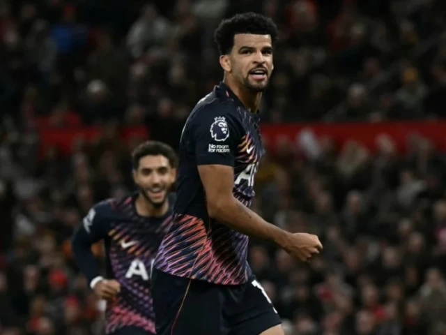 dominic solanke struck tottenham s equaliser against manchester united photo afp dominic solanke struck tottenham s equaliser against manchester united photo afp