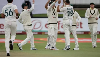 boland removed aiden markram and david bedingham off successive deliveries to give australia the upper hand in a contest that barely got going photo afp