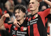 bayer leverkusen strike duo ibrahim maza and patrik schick both scored in sunday s win over freiburg photo afp
