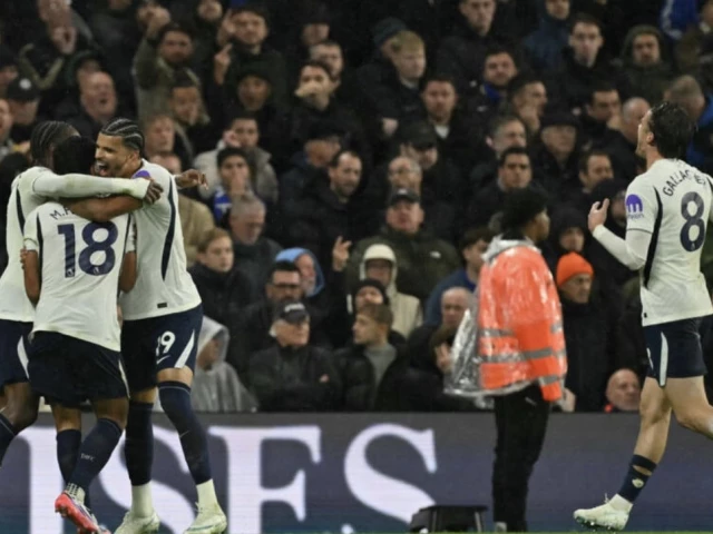 tottenham celebrate scoring during their win over chelsea photo afp tottenham celebrate scoring during their win over chelsea photo afp