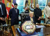 ciryl gane r will take on brazilian alex pereira l in the white house on the day of us president donald trump s c birthday photo afp file ciryl gane r will take on brazilian alex pereira l in the white house on the day of us president donald trump s c birthday photo afp file