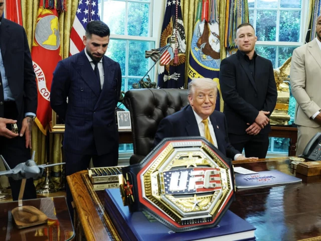 ciryl gane r will take on brazilian alex pereira l in the white house on the day of us president donald trump s c birthday photo afp file ciryl gane r will take on brazilian alex pereira l in the white house on the day of us president donald trump s c birthday photo afp file